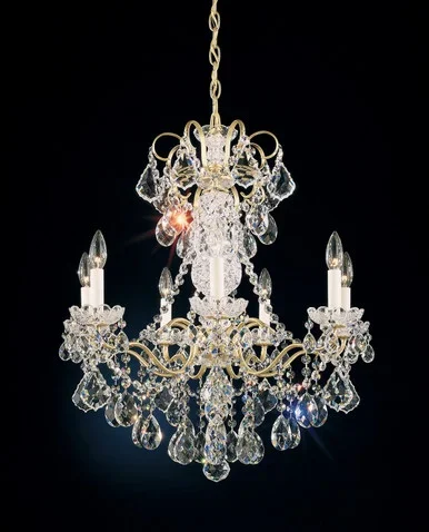 Schonbek New Orleans Seven Light Chandelier in Heirloom Bronze – 3656-76R