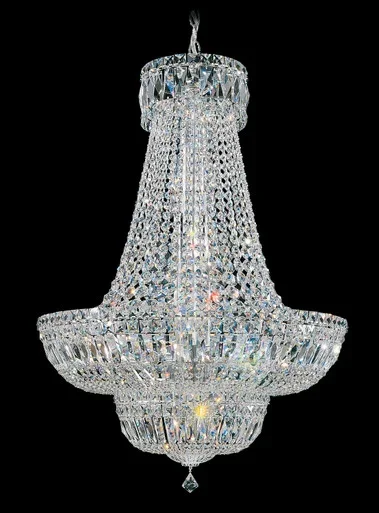 Schonbek Petit Crystal Deluxe 23 Light Pendant in Polished Silver – 6618-40O