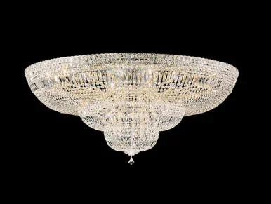 Schonbek Petit Crystal Deluxe 36 Light Flush Mount in Polished Silver – 5897-40R