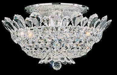 Schonbek Trilliane Eight Light Semi-Flush Mount in Polished Stainless Steel – 5867H