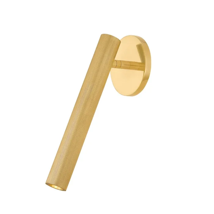 Simeon 1-Light Wall Sconce in Aged Brass 4.75L x 4.75W x 12.5H9141-AGB