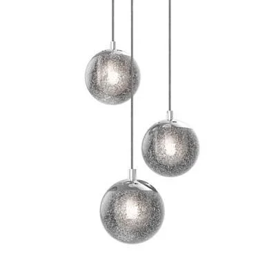 Sonneman 2962.01 Champagne Bubbles 3-Light Round LED Pendant in Polished Chrome