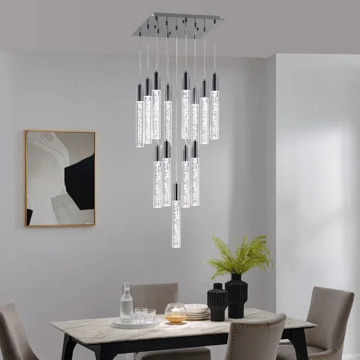 Sparkling Night Cylinder Chandelier// 13 LightSpark-3015