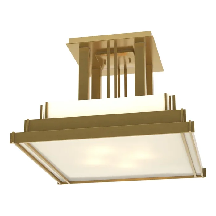 Steppe Large Semi-Flush 4-Light White Art Glass (BB) in Modern Brass123715-SKT-86-BB0416