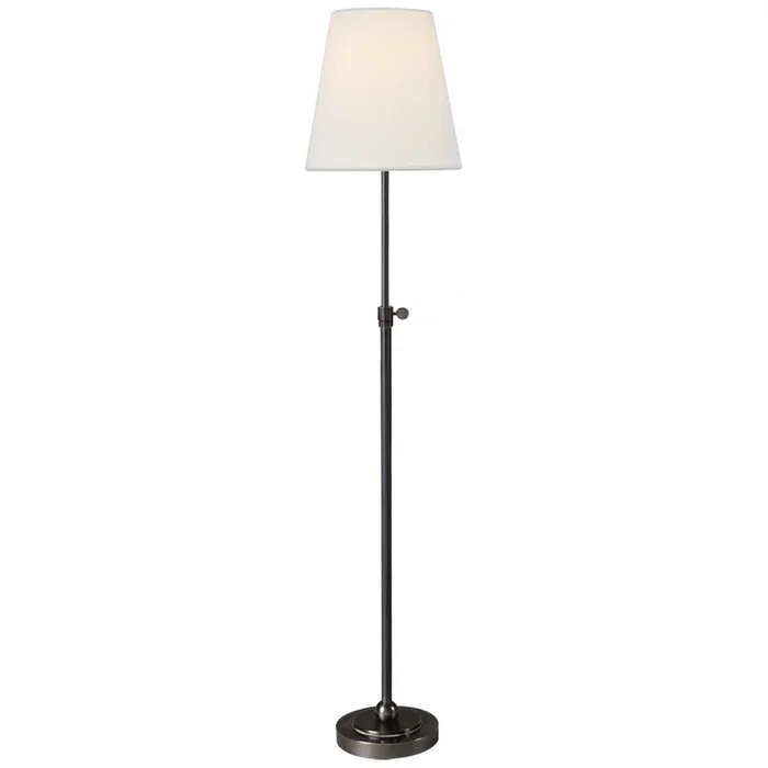 Thomas O’Brien Bryant Table Lamp in Bronze with Linen Shade W6″ x H24.5″ – 30″TOB 3007BZ-L