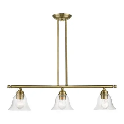 Three Light Linear Chandelier8525637