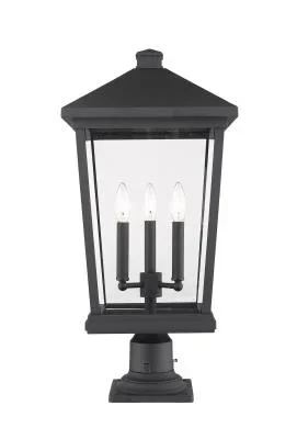 Three Light Outdoor Pier Mounted Fixture725057