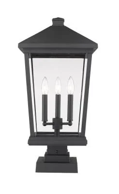 Three Light Outdoor Pier Mounted Fixture872761