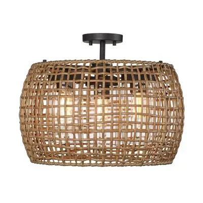 Three Light Outdoor Semi-Flush Mount8600256