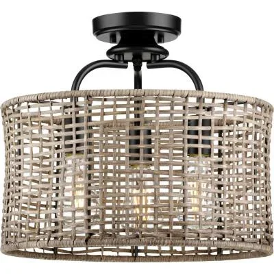 Three Light Semi-Flush Conv6632642