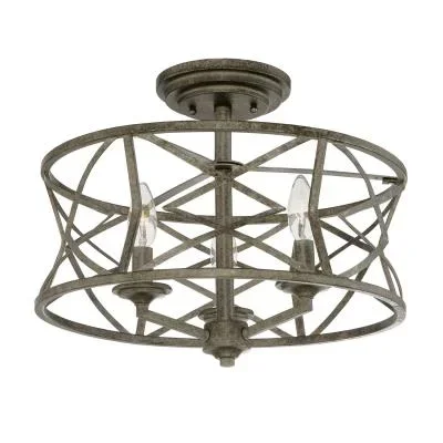 Three Light Semi-Flush Mount200819