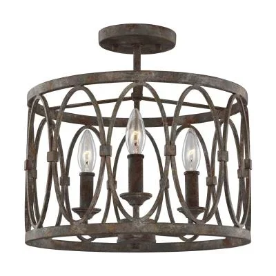 Three Light Semi-Flush Mount448759