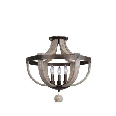 Three Light Semi Flush Mount803998