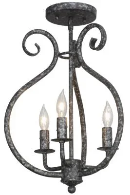 Three Light Semi-Flushmount225197
