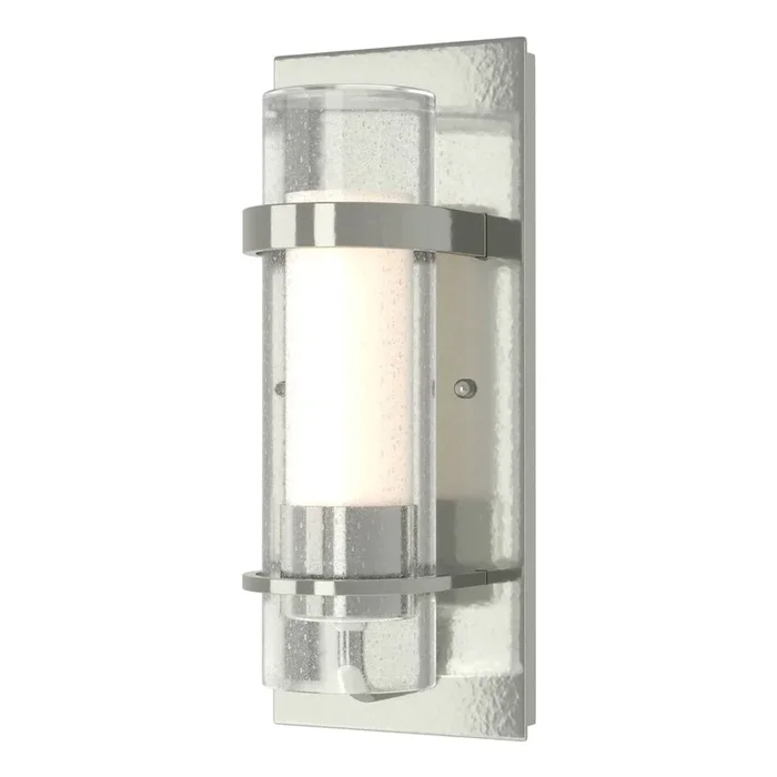 Torch Indoor Sconce 1-Light Seeded Glass with Opal Diffuser (ZS) in Sterling205814-SKT-85-ZS0654