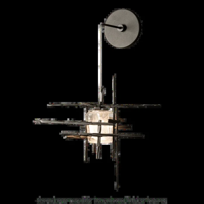 Tura Seeded Glass Low Voltage Sconce – Natural Iron