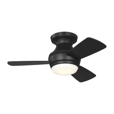Visual Comfort Fan Ikon 32 Hugger LED 32″Ceiling Fan in Midnight Black – 3IKHR32MBKD