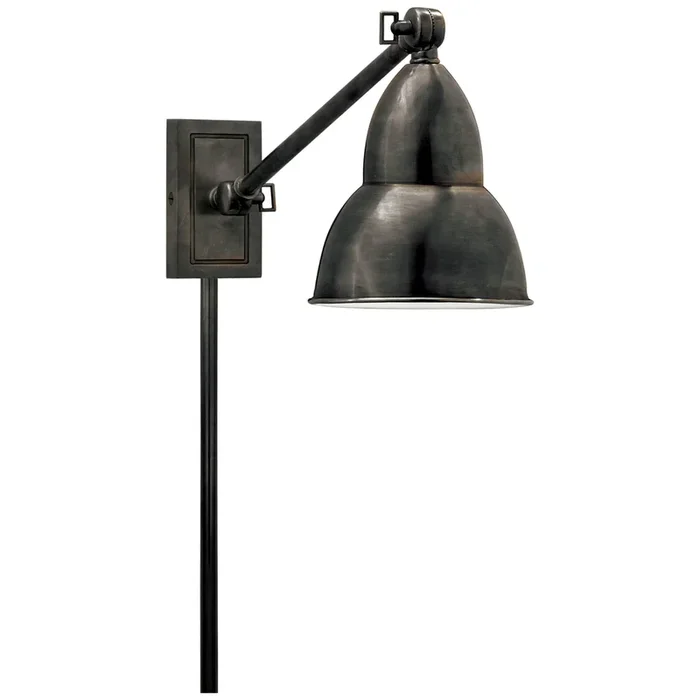 Visual Comfort French Library Single Arm Wall Lamp in Bronze Wall Light W5.75″ x H7.5″ – 19″S 2601BZ