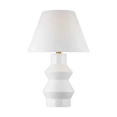 Visual Comfort Studio Abaco One Light Table Lamp in Arctic White – CT1041ARCBBS1