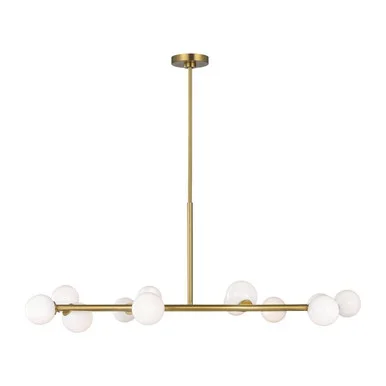 Visual Comfort Studio Altair 12 Light Chandelier in Burnished Brass – SLC10612BBS
