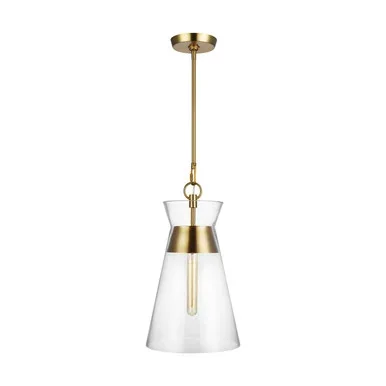 Visual Comfort Studio Atlantic One Light Pendant in Burnished Brass – CP1021BBS