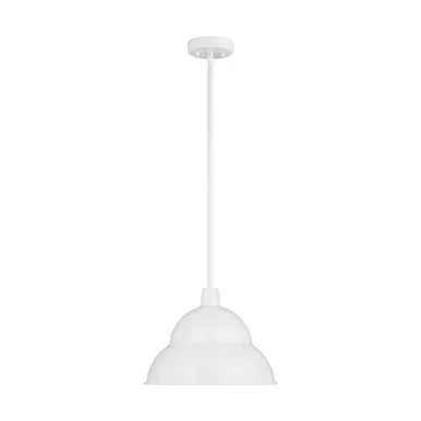 Visual Comfort Studio Barn Light One Light Outdoor Pendant in White – 6236701-15