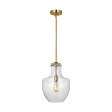 Visual Comfort Studio Baylor One Light Pendant in Satin Brass – P1461SB