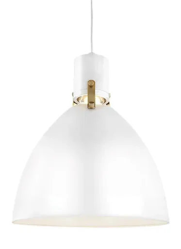 Visual Comfort Studio Brynne LED Pendant in Flat White – P1442FWH-L1