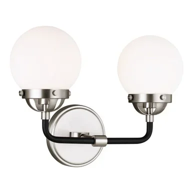 Visual Comfort Studio Cafe Two Light Wall / Bath in Brushed Nickel – 4487902EN-962