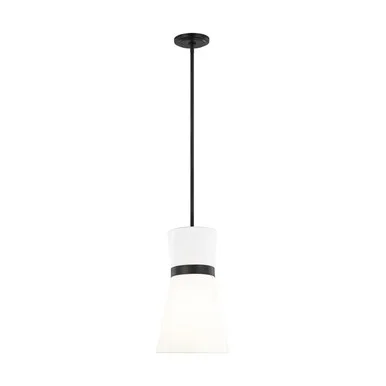 Visual Comfort Studio Clark One Light Pendant in Midnight Black – 6590501-112