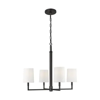 Visual Comfort Studio Danica Four Light Chandelier in Aged Iron – TC1194AI