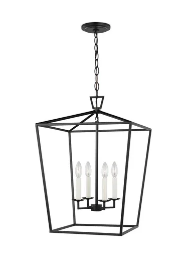 Visual Comfort Studio Dianna Four Light Lantern in Midnight Black – 5392604EN-112