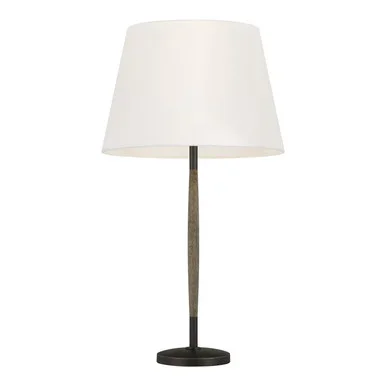 Visual Comfort Studio Ferrelli One Light Table Lamp in Weathered Oak Wood – ET1161WDO1