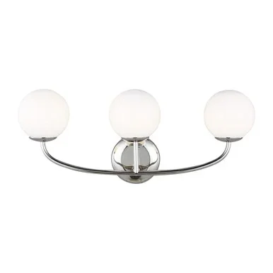 Visual Comfort Studio Galassia Three Light Vanity in Polished Nickel – AEV1013PN