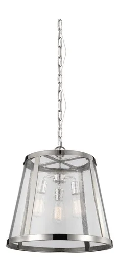 Visual Comfort Studio Harrow Three Light Pendant in Polished Nickel – P1288PN