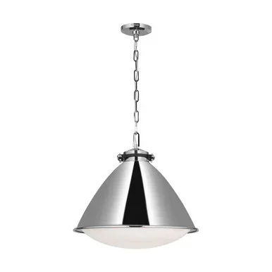 Visual Comfort Studio Hayward One Light Pendant in Polished Nickel – LP1121PN