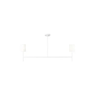 Visual Comfort Studio Key Two Light Linear Chandelier in Matte White – BC1012MWT