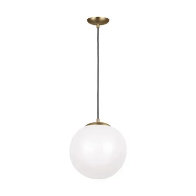 Visual Comfort Studio Leo – Hanging Globe LED Pendant in Satin Brass – 602493S-848