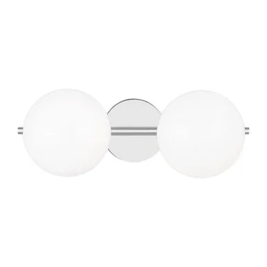 Visual Comfort Studio Lune Two Light Vanity in Chrome – EV1012CH