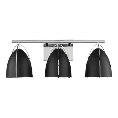 Visual Comfort Studio Norman Three Light Wall / Bath in Chrome – 4451703-05