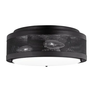 Visual Comfort Studio Vander LED Flush Mount in Midnight Black – 7532003EN-112
