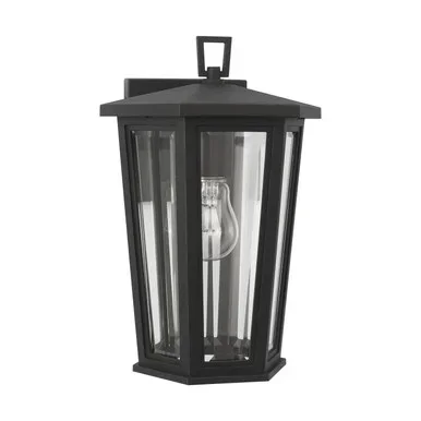 Visual Comfort Studio Witley One Light Wall Lantern in Textured Black – SLO1041TXB