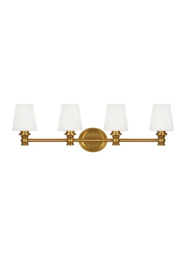 Visual Comfort Studio Xavierre Four Light Vanity in Burnished Brass – VS22104BBS