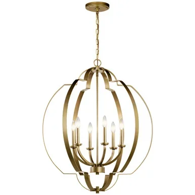 Voleta Six Light Foyer Chandelier (42139NBR)