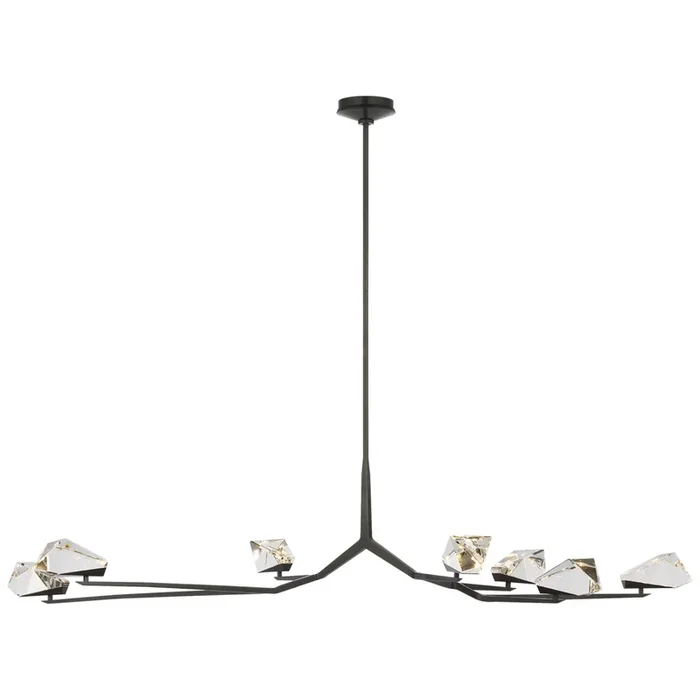 Waterford Carraig 63″ 7 Light Chandelier in Bronze with Clear Crystal Ceiling Light W63.25″WF 5041BZ-CC