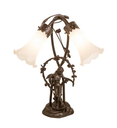 White Two Light Table Lamp (109504)