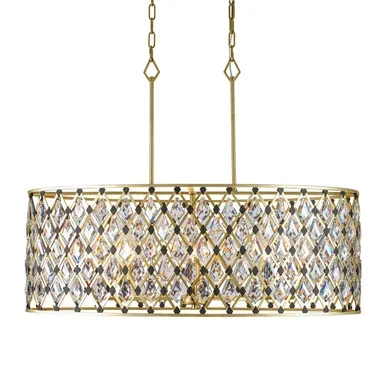 Windsor Eight Light Linear Pendant (345N08FGMB)