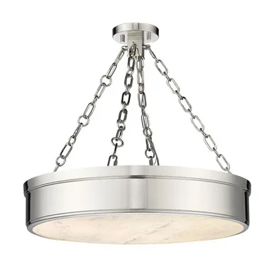 Z-Lite Anders LED Semi Flush Mount in Polished Nickel – 1944SF22-PN-LED