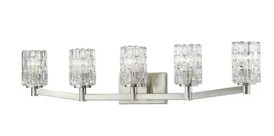 Z-Lite Aubrey Five Light Vanity in Brushed Nickel – 1931-5V-BN
