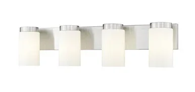 Z-Lite Burk Four Light Vanity in Brushed Nickel – 746-4V-BN